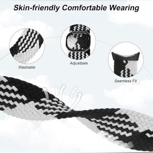 Braided 41mm Blackwhite New Compatible with Google Pixel Watch, Multicolor